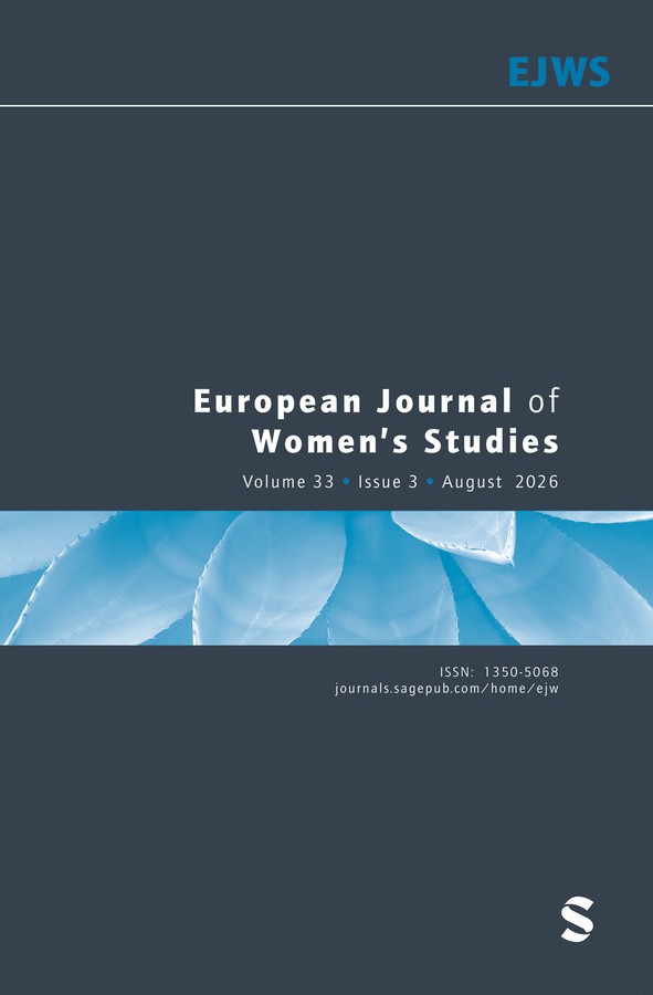 Cover of the journal European Journal of Women's Studies